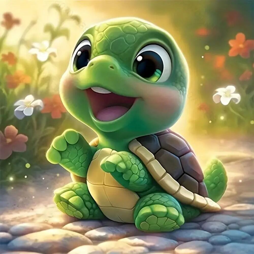Diamond Art    Baby Turtle   8 X 8 in     Materials Included   Adult